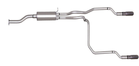 Gibson 98-99 Chevrolet S10 Base 4.3l 1.75in Cat-Back Dual Split Exhaust - Aluminized - Mammoth Racing -