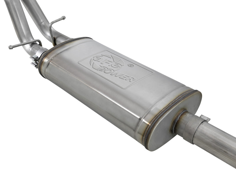aFe Gemini XV 3in 304 SS Cat-Back Exhaust w/ Cutout 19-21 GM Silverado/Sierra 1500 V8- w/ Black Tips - Mammoth Racing -