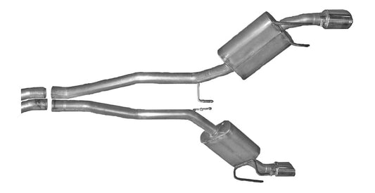 Gibson 2010 Chevrolet Camaro SS 6.2l 2.25in Cat-Back Dual Exhaust - Stainless - Mammoth Racing -