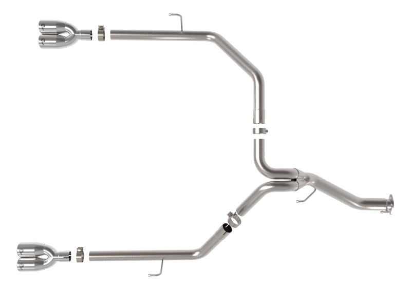 aFe Vulcan Series 3in 304SS Cat-Back 21 Jeep Gladiator V6-3.0L (td) - Dual Polished Tip - Mammoth Racing -