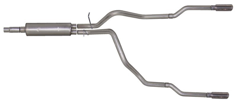 Gibson 98-01 Dodge Ram 1500 Sport 3.9l 2.5in Cat-Back Dual Split Exhaust - Stainless - Mammoth Racing -