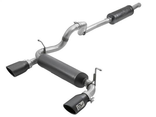 aFe Rebel Series 2.5in 304 SS Cat-Back Exhaust w/ Black Tips 2018+ Jeep Wrangler (JL) V6 3.6L - Mammoth Racing -