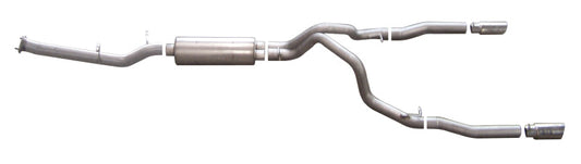 Gibson 07-10 Chevrolet Silverado 2500 HD LT 6.0l 2.25in Cat-Back Dual Split Exhaust - Stainless - Mammoth Racing -