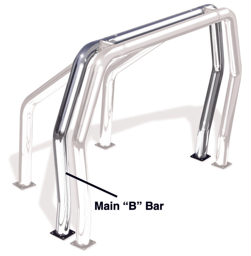 Go Rhino Rhino Bed Bar - Rear Main B bar - Stainless - Mammoth Racing -