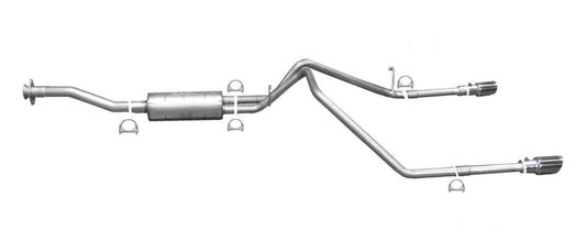 Gibson 15-22 Chevrolet Colorado LT 2.5l 2.25in Cat-Back Dual Split Exhaust - Aluminized - Mammoth Racing -