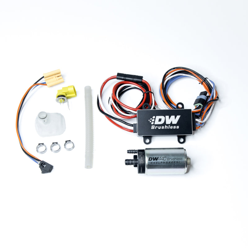 DeatschWerks 04-08 Mazda RX-8 440lph In-Tank Brushless Fuel Pump w/9-0904 Instl Kit/C102 Controller - Mammoth Racing -