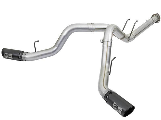 aFe ATLAS 4in DPF-Back Alum Steel Exhaust System w/Black Tip 2017 Ford Diesel Trucks V8-6.7L (td) - My Store