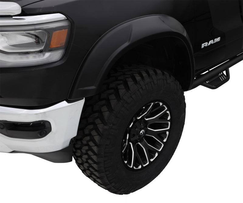 Bushwacker 19-22 Ram 1500 (Excl. Rebel/TRX) 76.3 & 67.4in Bed DRT Style Flares 4pc  - Blk / Smooth - Mammoth Racing -