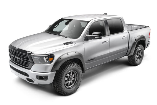 Bushwacker 19-22 Ram 1500 (Excl. Rebel/TRX) 76.3 & 67.4in Bed Forge Style Flares 4pc - Tex. Blk - Mammoth Racing -