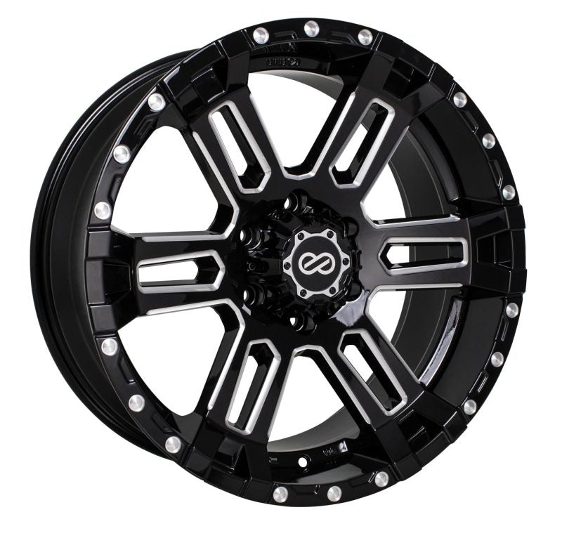 Enkei Commander 18x8.5 20mm Offset 5x127 Bolt Pattern 71.6 Bore Black Machined Wheel - Mammoth Racing -