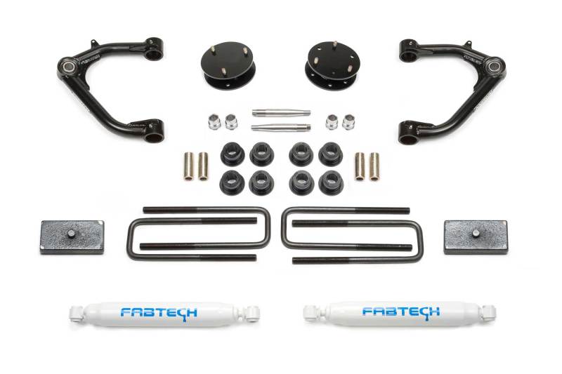 Fabtech 19-21 GM C/k1500 P/U 3in Uniball UCA Sys w/Perf Shks - Mammoth Racing -