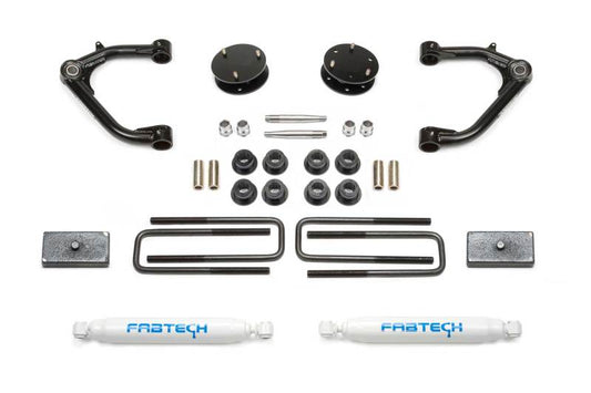 Fabtech 19-21 GM C/k1500 P/U 3in Uniball UCA Sys w/Perf Shks - Mammoth Racing -