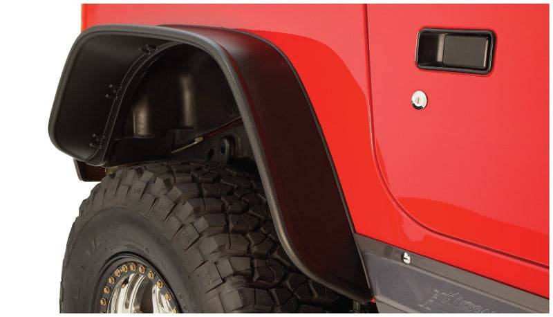 Bushwacker 97-06 Jeep TJ Flat Style Flares 2pc - Black - Mammoth Racing -