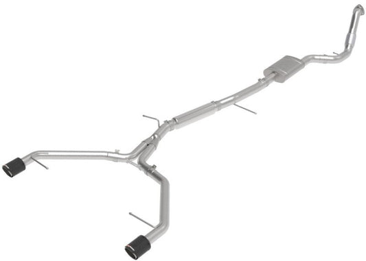 aFe 17-19 Audi A4 (B9) MACH Force-Xp 3in to 2.5in 304 SS Cat-Back Exhaust System-Dual Carbon Tips - Mammoth Racing -