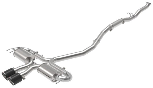 aFe Takeda 3in 304 SS Cat-Back Exhaust System w/CF Tips 17-20 Honda Civic Sport L4-1.5L (t) - Mammoth Racing -