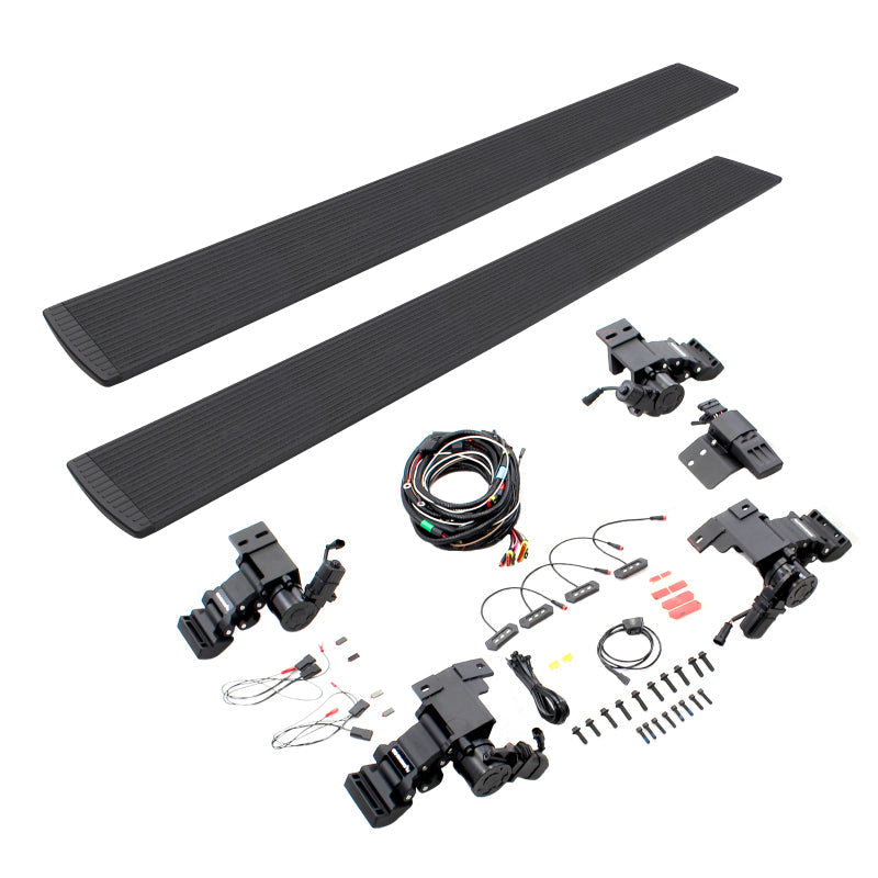 Go Rhino 11-22 Ram 2500/3500 CC 4dr E-board E1 Electric Running Board Kit - Bedliner Coating - Mammoth Racing -