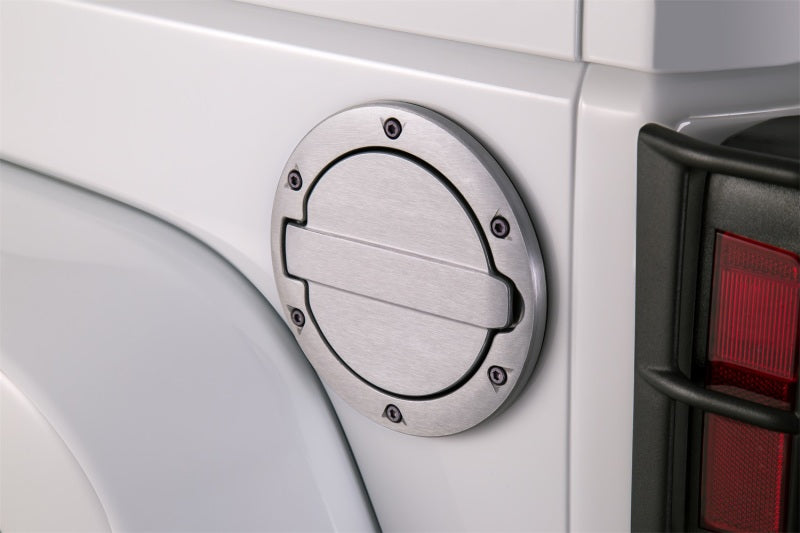 AMP Research 2007-2017 Jeep Wrangler JK 2/4 Door Fuel Door - Brushed - My Store