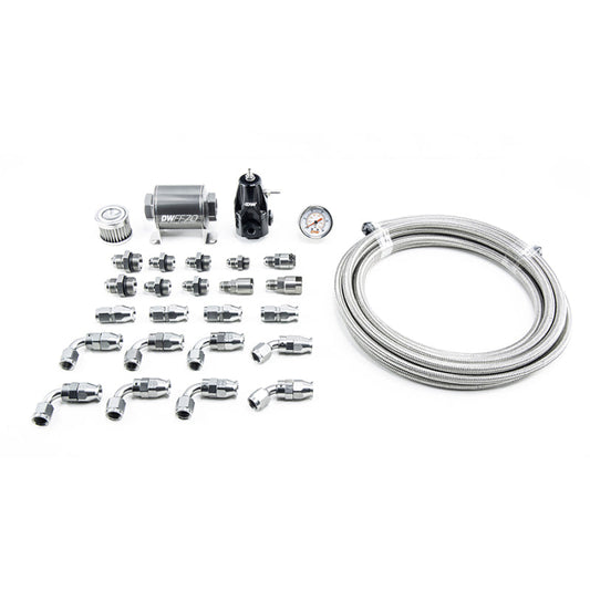 DeatschWerks 01-15 Honda Civic DW400 Pump Module Return Plumbing Kit w/PTFE Fuel Lines - Mammoth Racing -