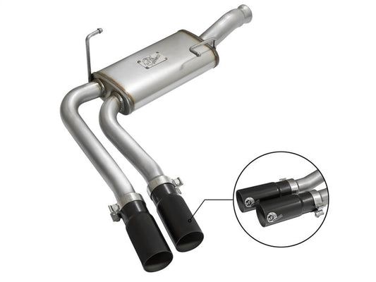 aFe Rebel Series CB Middle-Side Exit SS Exhaust w/ Black Tips 09-16 GM Silverado/Sierra V6/V8 - Mammoth Racing -