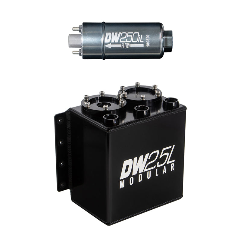 DeatschWerks 2.5L Modular Surge Tank (Incl. 1 DW250iL In-Line Fuel Pump) - Mammoth Racing -