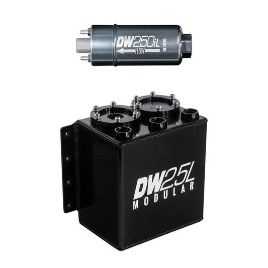 DeatschWerks 2.5L Modular Surge Tank (Incl. 1 DW250iL In-Line Fuel Pump) - Mammoth Racing -