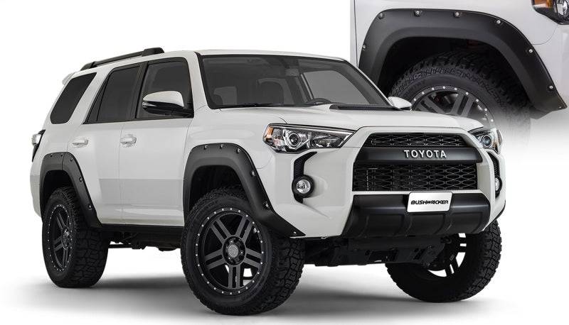 Bushwacker 14-18 Toyota 4Runner Pocket Style Flares 4pc Excludes Limited - Black - Mammoth Racing -