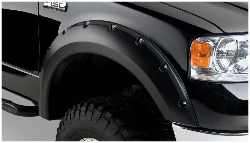 Bushwacker 04-08 Ford F-150 Pocket Style Flares 2pc - Black - Mammoth Racing -