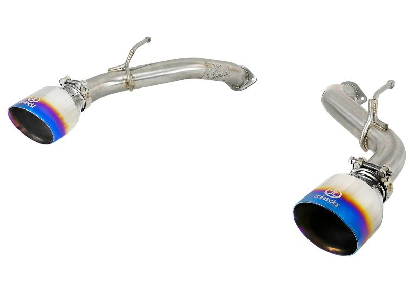 aFe POWER Takeda 2.5in 304 SS Axle-Back Exhaust w/ Blue Flame Tips 17-19 Infiniti Q60 V6-3.0L (tt) - Mammoth Racing -