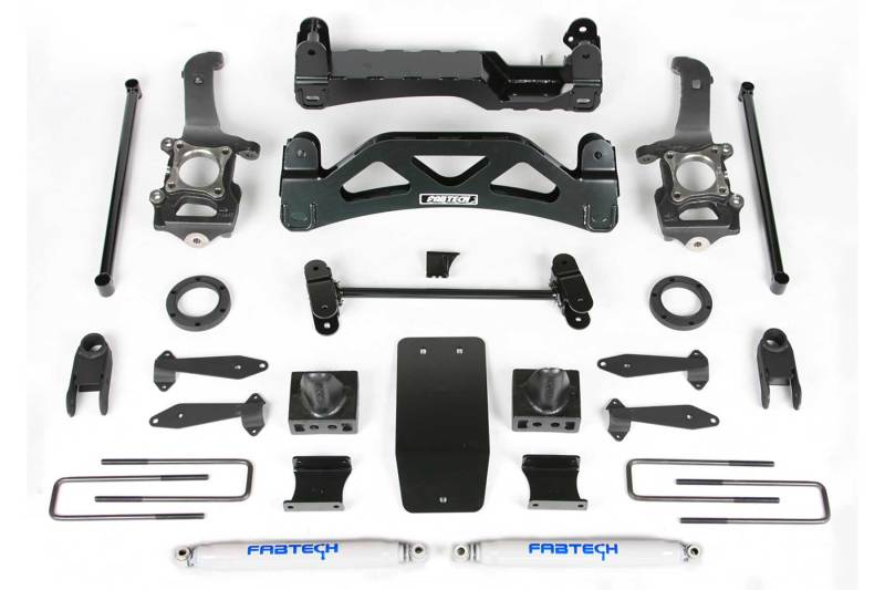 Fabtech 04-08 Ford F150 4WD V8 Only 6in Basic Sys w/Frt Shk Extns & Perf Rr Shks - Mammoth Racing -