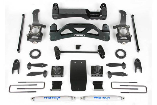 Fabtech 04-08 Ford F150 4WD V8 Only 6in Basic Sys w/Frt Shk Extns & Perf Rr Shks - Mammoth Racing -