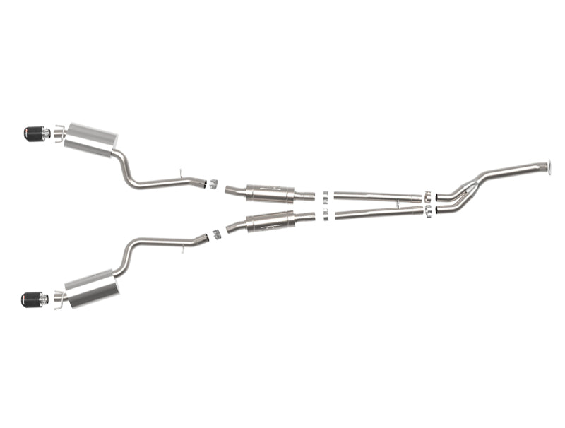 aFe POWER Takeda 16-17 Lexus IS200t L4-2.0L (t) 2.5in-3in 304 SS CB Exhaust - Carbon Fiber - Mammoth Racing -