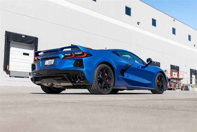 Corsa 2020 Corvette C8 3in Valved Cat-Back 4.5in Pol Quad Tips - Fits Factory Perf Exhaust w/ AFM - Mammoth Racing -