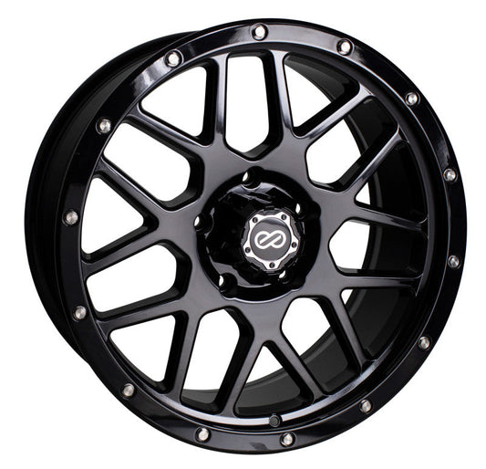 Enkei Matrix 20x9 6x135 15mm Offset 87mm Bore Gloss Black Wheel - Mammoth Racing -