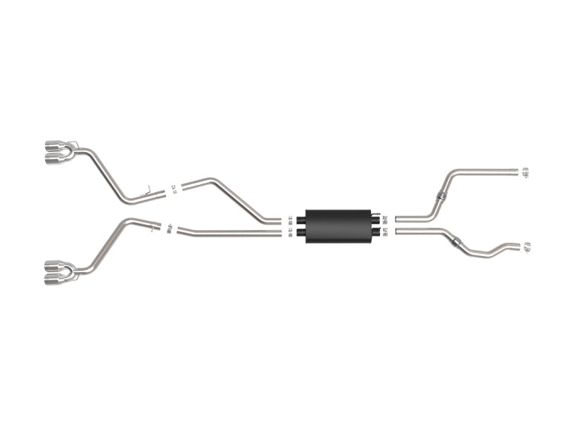 aFe MACH Force-Xp 2.5in. 304 SS C/B Exhaust 20-21 Ford Explorer V6-3.0L - Polished Tip - Mammoth Racing -