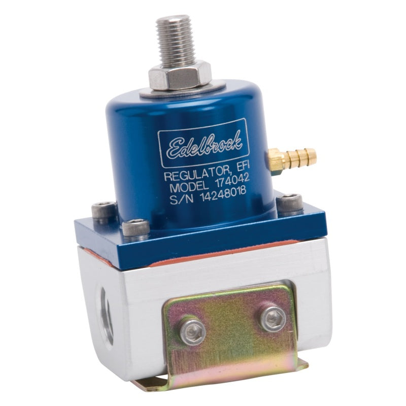 Edelbrock Fuel Pressure Regulator EFI 180 GPH 35-90 PSI -6 In/Out -6 Return Blue/Clear - My Store