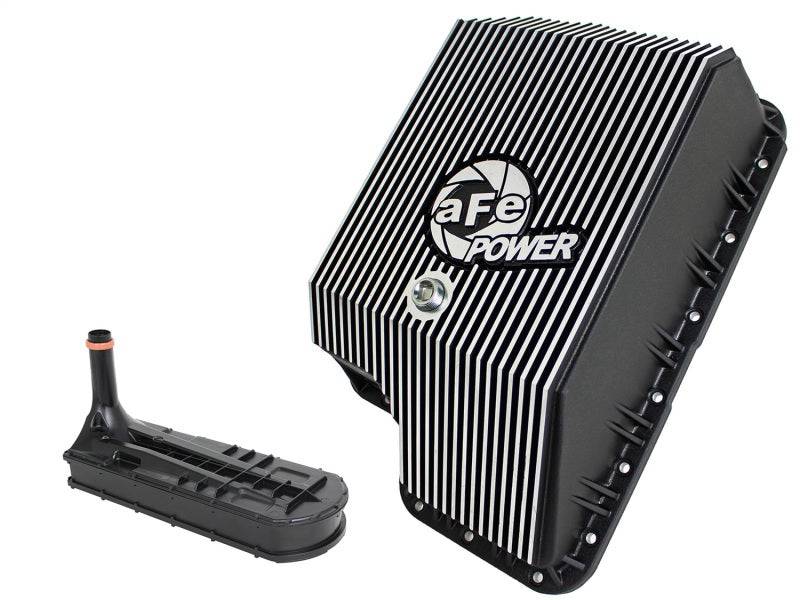 afe Transmission Pan (Black); Ford Diesel Trucks 03-10 V8-6.0/6.4L (td) - My Store