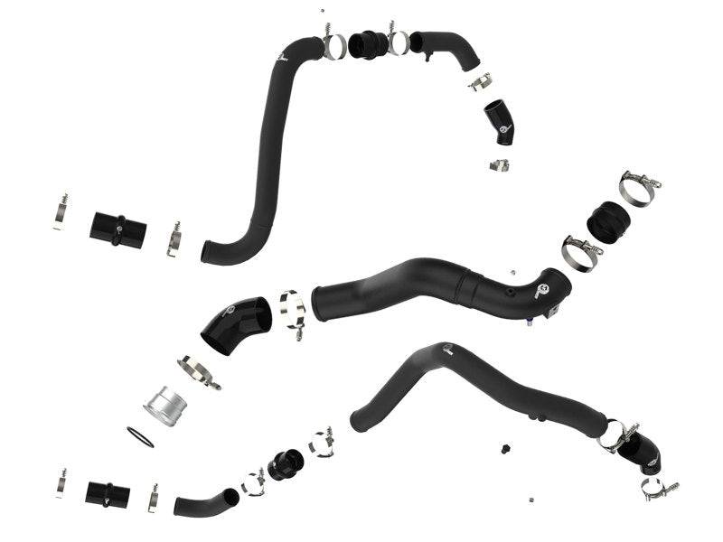 aFe BladeRunner 21-22 Ford F-150 Ecoboost V6-3.5L(tt) Aluminum Hot and Cold Charge Pipe Kit Black - My Store