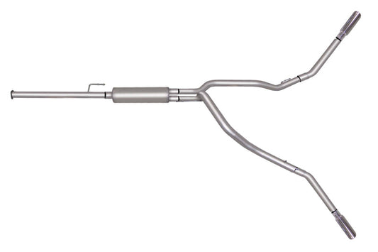 Gibson 11-12 Ford F-150 STX 3.7l 2.5in Cat-Back Dual Extreme Exhaust - Stainless - Mammoth Racing -