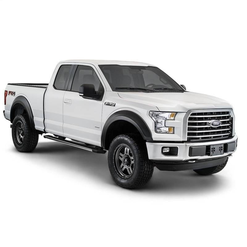Bushwacker 17-18 Ford F-250 Super Duty Extend-A-Fender Style Flares 4pc - Black - Mammoth Racing -
