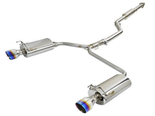 aFe Takeda 2.5-1.75in 304 SS Cat-Back Exhaust System 13-17 Honda Accord LX / EX / EX-L L4-2.4L - Mammoth Racing -
