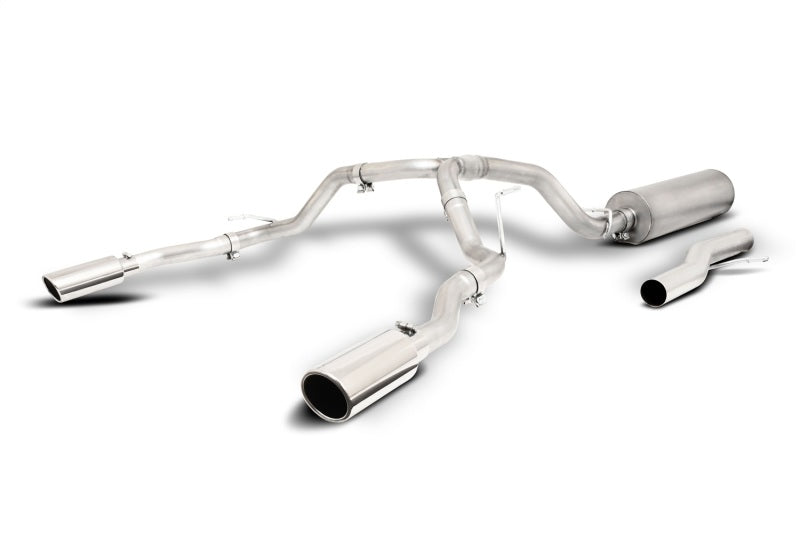 Gibson 21-22 Chevy Tahoe High Country 6.2l 4WD 2.5in Cat-Back Dual Split T409 SS Exhaust - Polished - Mammoth Racing -