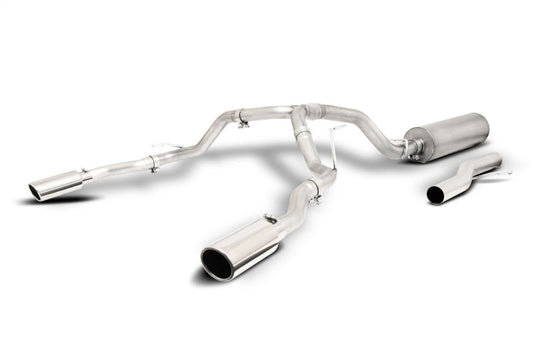 Gibson 21-22 Chevy Tahoe High Country 6.2l 4WD 2.5in Cat-Back Dual Split T409 SS Exhaust - Polished - Mammoth Racing -