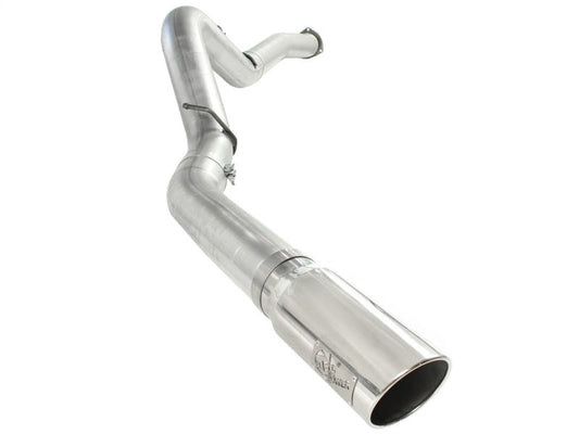 aFe ATLAS 5in DPF-Back Alum Steel Exhaust System Polished Tip GM Diesel Trucks 7.5-10 V8-6.6L td LMM - Mammoth Racing -