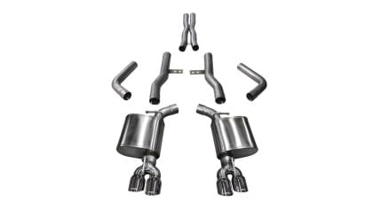 Corsa 17-18 Dodge Challenger 5.7L V8 Sport Cat-Back Dual Rear Exit w/3.5in Polished Tips - Mammoth Racing -