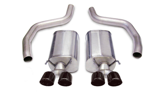 Corsa 06-13 Chevy Corvette C6 Z06 7.0L / 09-13 ZR1 6.2L Black PVD AxleBack Exhaust w/4.5in Twin Tips - Mammoth Racing -