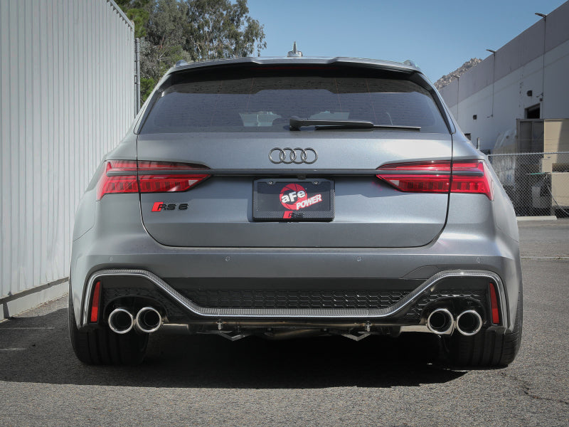 aFe 20-22 Audi RS6 Avant V8 4L(tt) MACH Force-Xp 3in to 2.5in 304 SS Cat-Back Exhaust w/Polished Tip - Mammoth Racing -