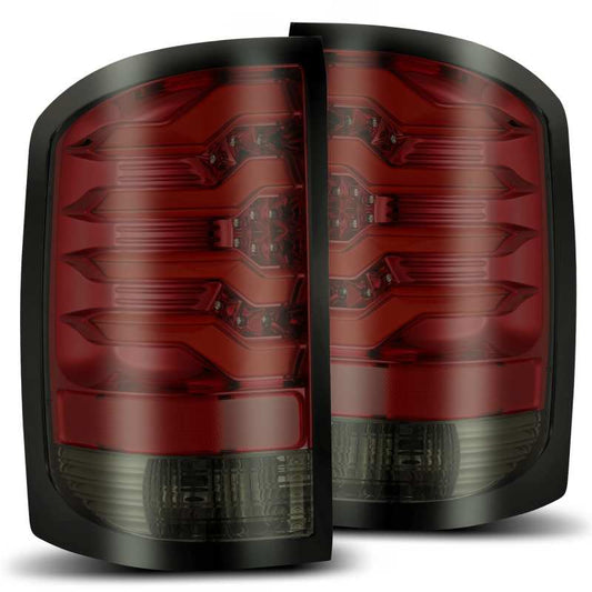 AlphaRex 14-18 GMC Sierra 1500 PRO-Series LED Tail Lights Red Smoke - Mammoth Racing -