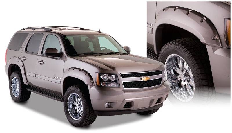 Bushwacker 07-14 Chevy Tahoe Pocket Style Flares 4pc Does Not Fit LTZ - Black - Mammoth Racing -
