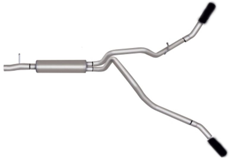Gibson 17-18 Ford F-250 Super Duty XLT 6.2l 2.5in Cat-Back Dual Extreme Exhaust - Black - Mammoth Racing -