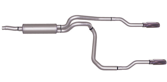 Gibson 02-03 Dodge Dakota SLT 3.9l 2.5in Cat-Back Dual Split Exhaust - Stainless - Mammoth Racing -